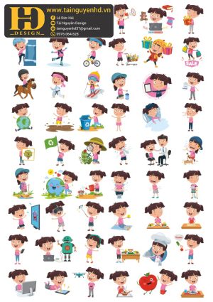 Vector Bé Trai, Bé Gái, Chibi (14)
