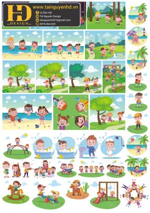 Vector Bé Trai, Bé Gái, Chibi (4)