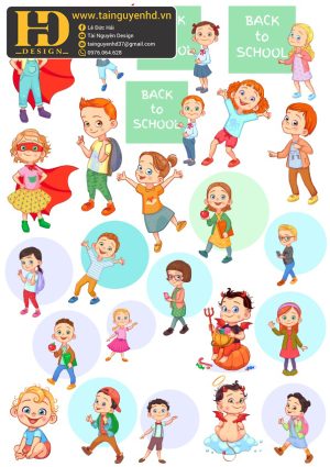 Vector Bé Trai, Bé Gái, Chibi (7)