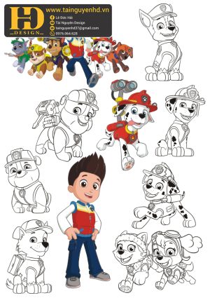 Vector Cậu Bé Và Con Chó
