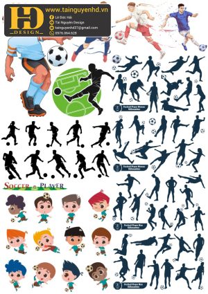Vector Cầu Thủ Bóng Đá, Football (3)
