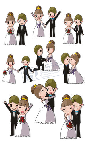 Vector Cô Dâu Chú Rể