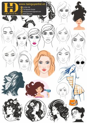Vector Cô Gái Nail Mi (1)