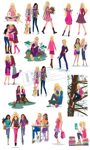 Vector Cô Gái Xinh Đẹp, Học Sinh