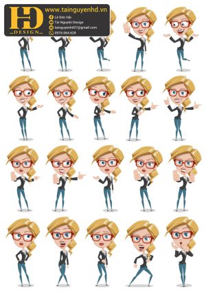 Vector Cô Giáo, Teacher Girl (1)
