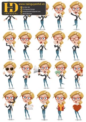 Vector Cô Giáo, Teacher Girl (2)
