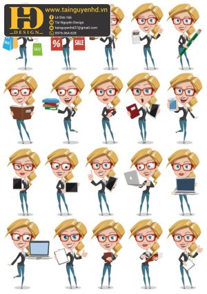 Vector Cô Giáo, Teacher Girl (3)