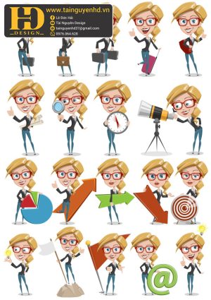 Vector Cô Giáo, Teacher Girl (4)
