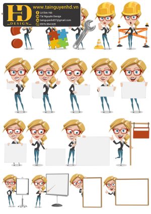 Vector Cô Giáo, Teacher Girl (5)