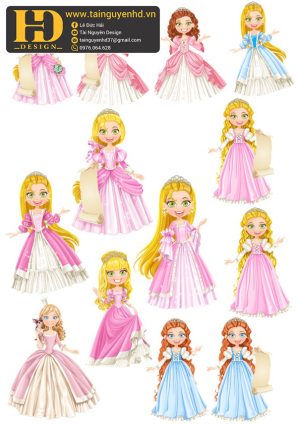 Vector Công Chúa, Chibi  (3)