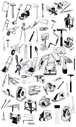 Vector Đồ Dùng Cơ Khí, Kìm, Búa, Kéo (5)