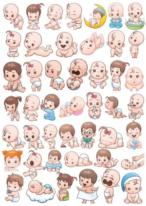 Vector Em Bé Dễ Thương, Chibi Boy Cute