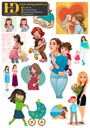Vector Em Bé Và Mẹ (1)