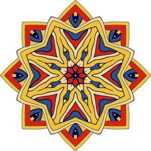 Vector Hoa Văn Cổ Điển, Mandala, Hoa Văn Tem Nhãn (182)
