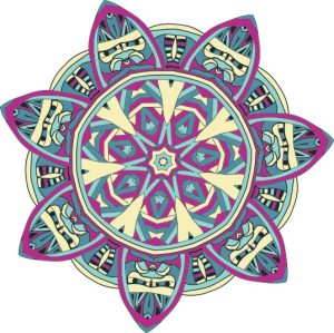 Vector Hoa Văn Cổ Điển, Mandala, Hoa Văn Tem Nhãn (195)