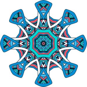 Vector Hoa Văn Cổ Điển, Mandala, Hoa Văn Tem Nhãn (215)