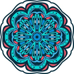 Vector Hoa Văn Cổ Điển, Mandala, Hoa Văn Tem Nhãn (221)
