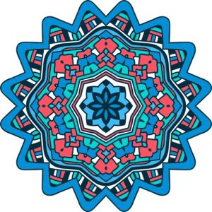 Vector Hoa Văn Cổ Điển, Mandala, Hoa Văn Tem Nhãn (223)
