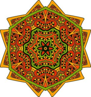 Vector Hoa Văn Cổ Điển, Mandala, Hoa Văn Tem Nhãn (237)