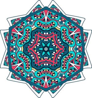 Vector Hoa Văn Cổ Điển, Mandala, Hoa Văn Tem Nhãn (248)