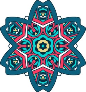 Vector Hoa Văn Cổ Điển, Mandala, Hoa Văn Tem Nhãn (252)