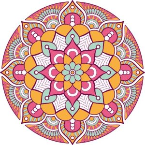 Vector Hoa Văn Cổ Điển, Mandala, Hoa Văn Tem Nhãn (280)