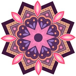 Vector Hoa Văn Cổ Điển, Mandala, Hoa Văn Tem Nhãn (288)