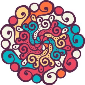 Vector Hoa Văn Cổ Điển, Mandala, Hoa Văn Tem Nhãn (292)