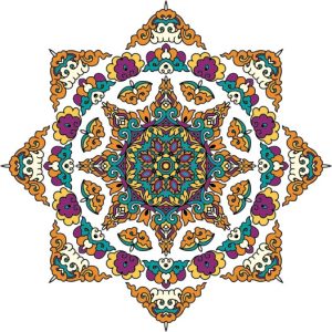 Vector Hoa Văn Cổ Điển, Mandala, Hoa Văn Tem Nhãn (294)