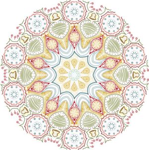 Vector Hoa Văn Cổ Điển, Mandala, Hoa Văn Tem Nhãn (314)