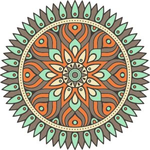 Vector Hoa Văn Cổ Điển, Mandala, Hoa Văn Tem Nhãn (324)
