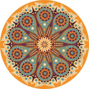 Vector Hoa Văn Cổ Điển, Mandala, Hoa Văn Tem Nhãn (338)
