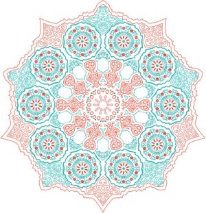 Vector Hoa Văn Cổ Điển, Mandala, Hoa Văn Tem Nhãn (341)