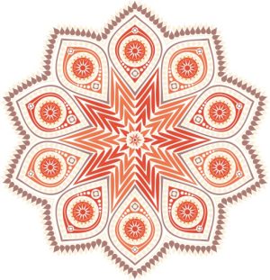Vector Hoa Văn Cổ Điển, Mandala, Hoa Văn Tem Nhãn (342)