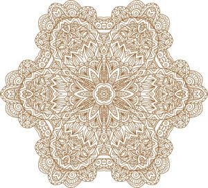 Vector Hoa Văn Cổ Điển, Mandala, Hoa Văn Tem Nhãn (373)