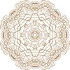 Vector Hoa Văn Cổ Điển, Mandala, Hoa Văn Tem Nhãn (375)