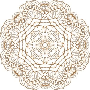 Vector Hoa Văn Cổ Điển, Mandala, Hoa Văn Tem Nhãn (375)