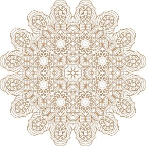 Vector Hoa Văn Cổ Điển, Mandala, Hoa Văn Tem Nhãn (379)