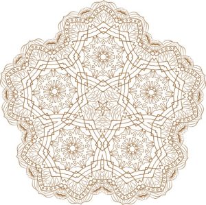 Vector Hoa Văn Cổ Điển, Mandala, Hoa Văn Tem Nhãn (380)