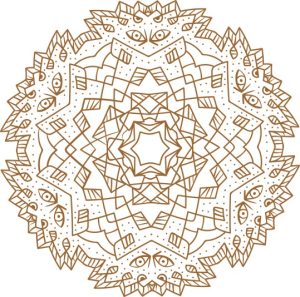 Vector Hoa Văn Cổ Điển, Mandala, Hoa Văn Tem Nhãn (387)