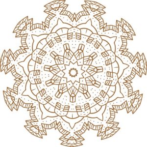 Vector Hoa Văn Cổ Điển, Mandala, Hoa Văn Tem Nhãn (390)