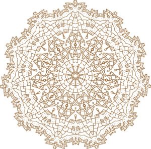 Vector Hoa Văn Cổ Điển, Mandala, Hoa Văn Tem Nhãn (392)