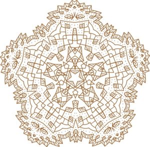 Vector Hoa Văn Cổ Điển, Mandala, Hoa Văn Tem Nhãn (395)