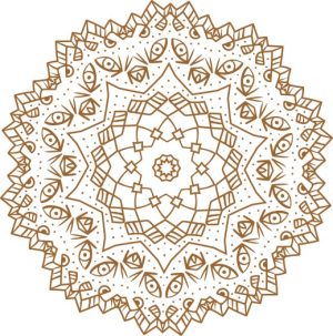 Vector Hoa Văn Cổ Điển, Mandala, Hoa Văn Tem Nhãn (396)