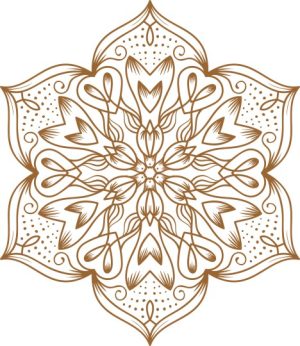 Vector Hoa Văn Cổ Điển, Mandala, Hoa Văn Tem Nhãn (398)