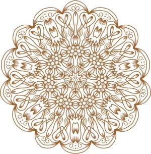 Vector Hoa Văn Cổ Điển, Mandala, Hoa Văn Tem Nhãn (401)