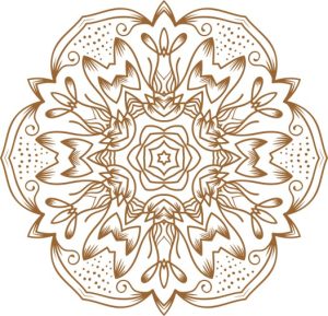 Vector Hoa Văn Cổ Điển, Mandala, Hoa Văn Tem Nhãn (405)