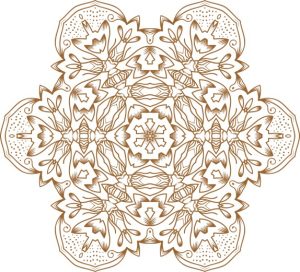Vector Hoa Văn Cổ Điển, Mandala, Hoa Văn Tem Nhãn (406)