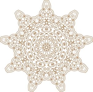 Vector Hoa Văn Cổ Điển, Mandala, Hoa Văn Tem Nhãn (410)