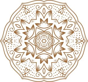 Vector Hoa Văn Cổ Điển, Mandala, Hoa Văn Tem Nhãn (416)